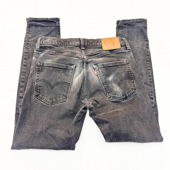 Levi's 512 Black Charcoal Wash Zip Fly Denim Jeans Size 31 x 32 - Picture 5 of 8